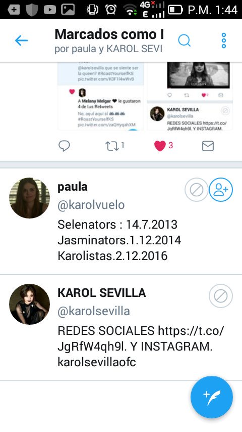 ZenereShinne_'s tweet photo. @karolsevilla me dio dos likes en mi otra cuenta 😍😍😍 (@SentimientoKS) https://t.co/ypwJ0FCEf6