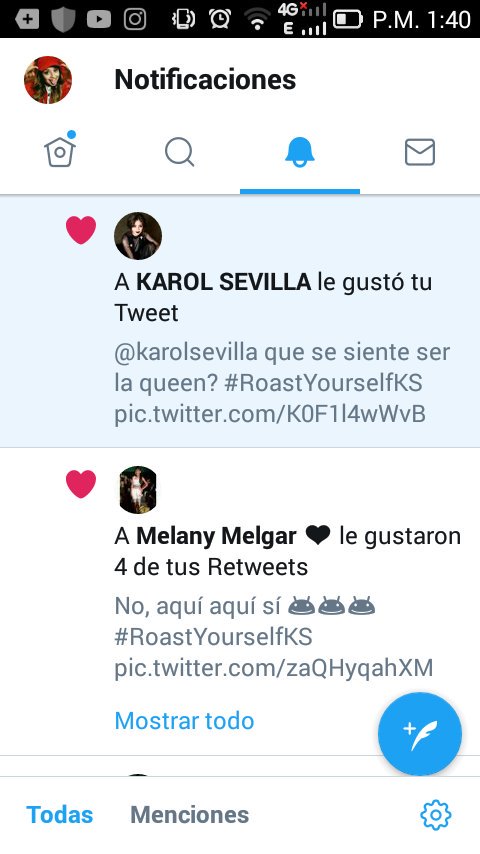 ZenereShinne_'s tweet photo. @karolsevilla me dio dos likes en mi otra cuenta 😍😍😍 (@SentimientoKS) https://t.co/ypwJ0FCEf6