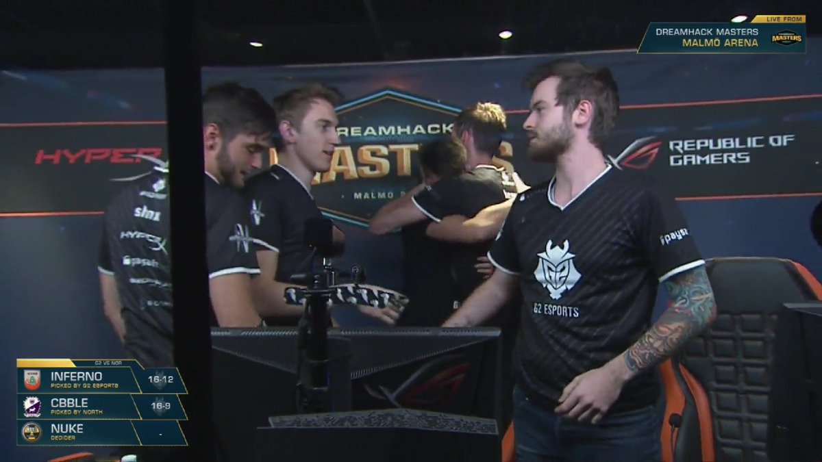 esportspools's tweet photo. GG @G2esports
16-12 inferno
16-9 cobble
Well played @TheNorthIsHere
#dreamhackmalmo #dhmasters https://t.co/LLo8m52K8E