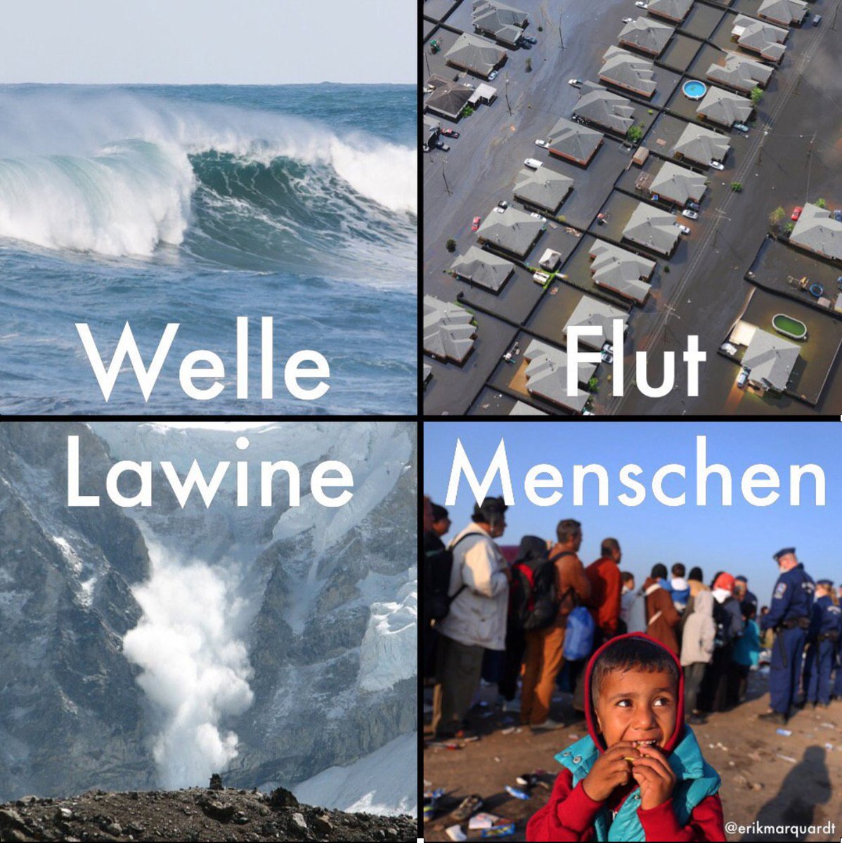 ErikMarquardt's tweet photo. Herr Schulz, das ist keine Flüchtlingswelle. Das sind Menschen, keine Naturgewalten. #tvduell #btw17 https://t.co/JtnJ7XXKzW
