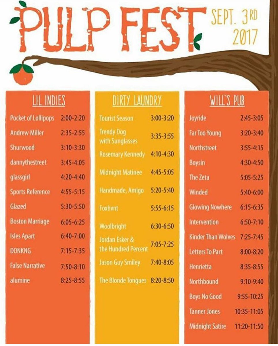 we gave Mike Jones the twitter login &amp; already regret it. come hang with us and all the other great bands at Pulp Fest in Orlando today!