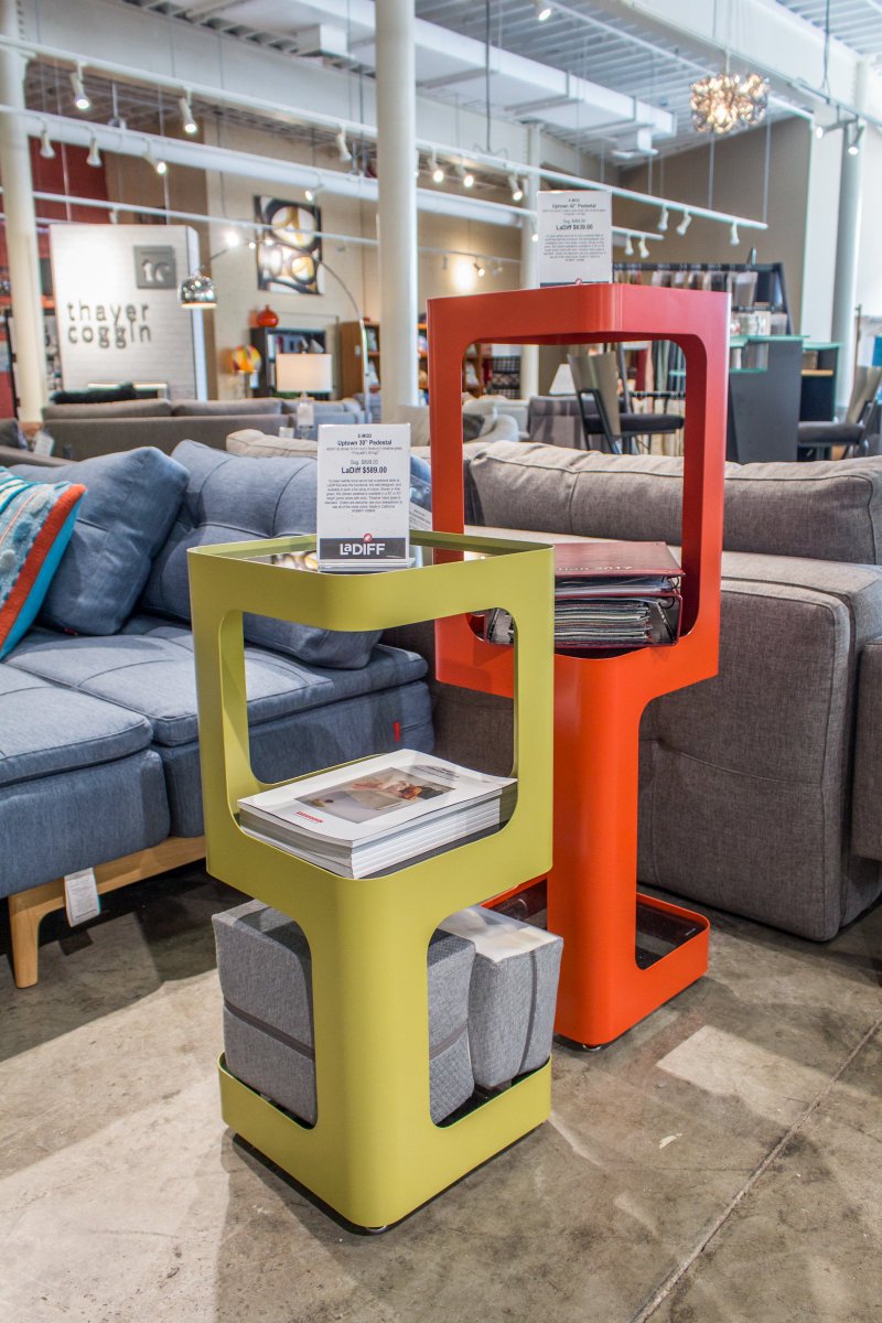 LaDIFF's tweet image. Get organized with the E-Mod Uptown Pedestal. Functional, well designed, and tons of fun colors! #ladiffrva #decor #emod