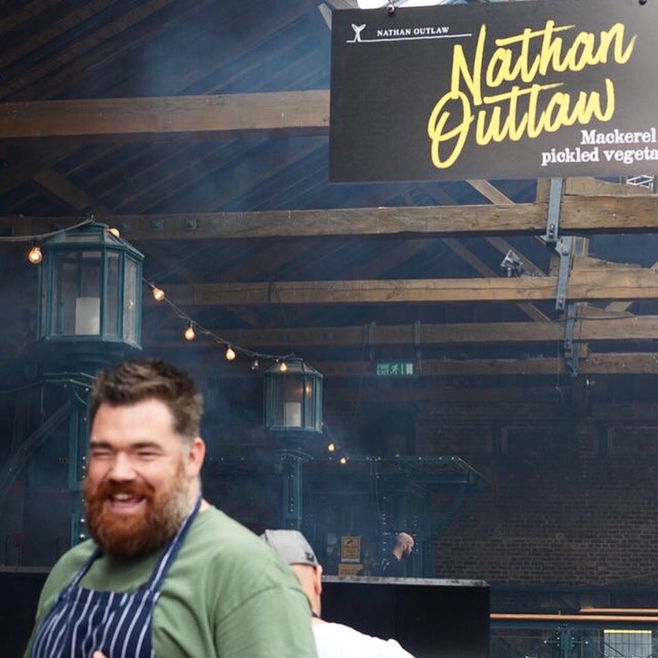 WeLoveFoodTweet's tweet photo. Mackerel and pickled vegetables by @Nathanoutlaw @meatopiauk - just as tasty as all that meat. #meatopia2017 https://t.co/YKDBdERetF