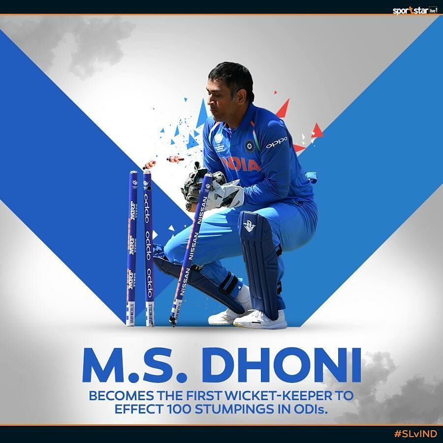 Isameersk's tweet photo. @msdhoni 💯 stumpings ODI
World salutes, the boss behind the stumps
#Dhoni #Dhoni100st #SLvIND #leadership #Dhoni100 https://t.co/X4BGgTVQDD