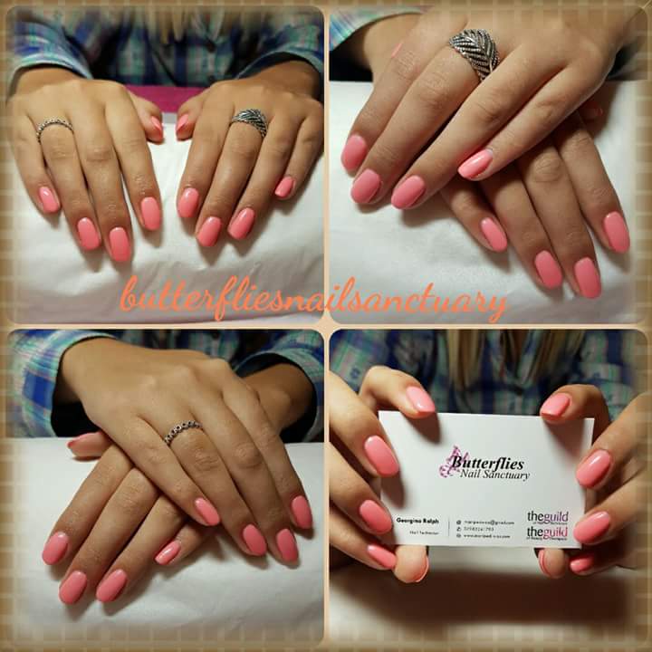 #peachy #pretty #fabulous #ibdjustgel #love #sunny #manicure #butterfliesnailsanctuary