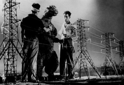 RadleyMason's tweet photo. Godzilla (1954) Gojira (ゴジラ) is the combination of the words gorira "gorilla" and kujira meaning "whale" #RandomFilmFact https://t.co/qDmicDTK6S