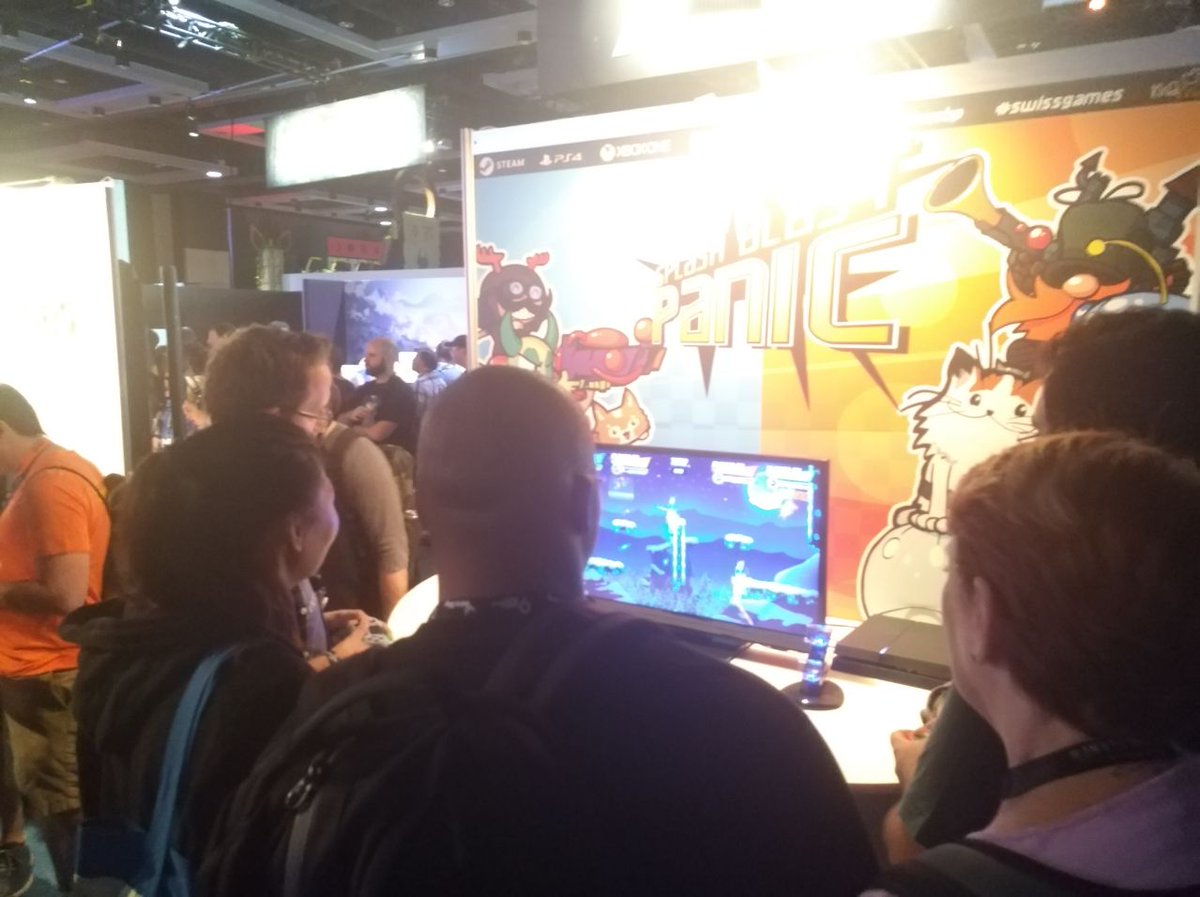 ZettabyteMPR's tweet photo. We're still over at #PAXWest17 PAX Rising playing @playSBP! Tell us the code word CORGI to maybe win a copy of the game here! #madewithunity https://t.co/8BIadvKSm9