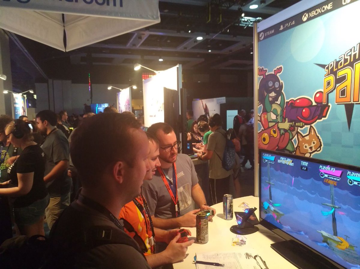 ZettabyteMPR's tweet photo. We're still over at #PAXWest17 PAX Rising playing @playSBP! Tell us the code word CORGI to maybe win a copy of the game here! #madewithunity https://t.co/8BIadvKSm9