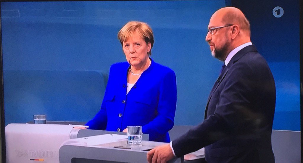 mcsts's tweet photo. German #TVDuell , much different from #USDebates,is fair,polite, & not deprived of content..unfortunately only one! https://t.co/kIKRzDxmhP