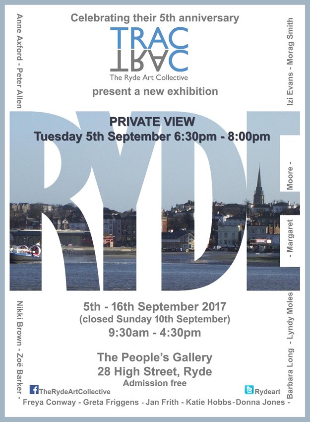 Not long till we celebrate our 5th anniversary! 'Ryde' exhib opens at Peoples Gallery, Ryde on 5 Sept <a href="/styleofwightmag/">Style of Wight</a> <a href="/iowevents/">Isle of Wight Events</a>