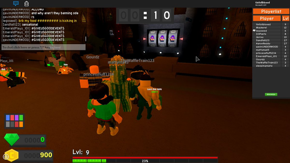 Tinfoilblox's tweet image. Even admins get hashtags! (Look at the chat) @Roblox #RobloxFilter