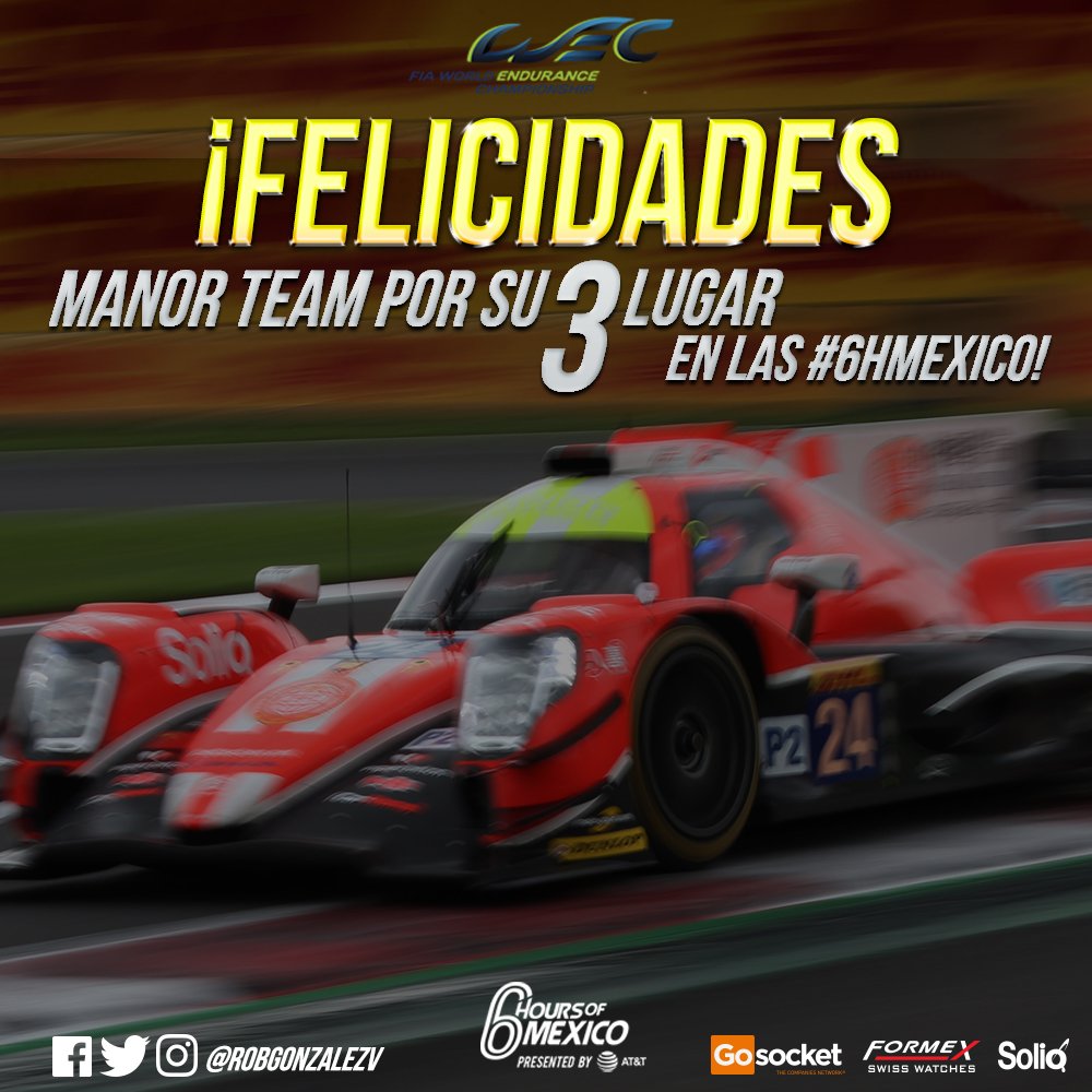¡Felicidades a <a href="/ManorWEC/">Manor</a> por su 3er. lugar en las #6hMexico! /
Congratulations to Manor #WEC for it´s 3rd. place in the 6 Hours of Mexico!!