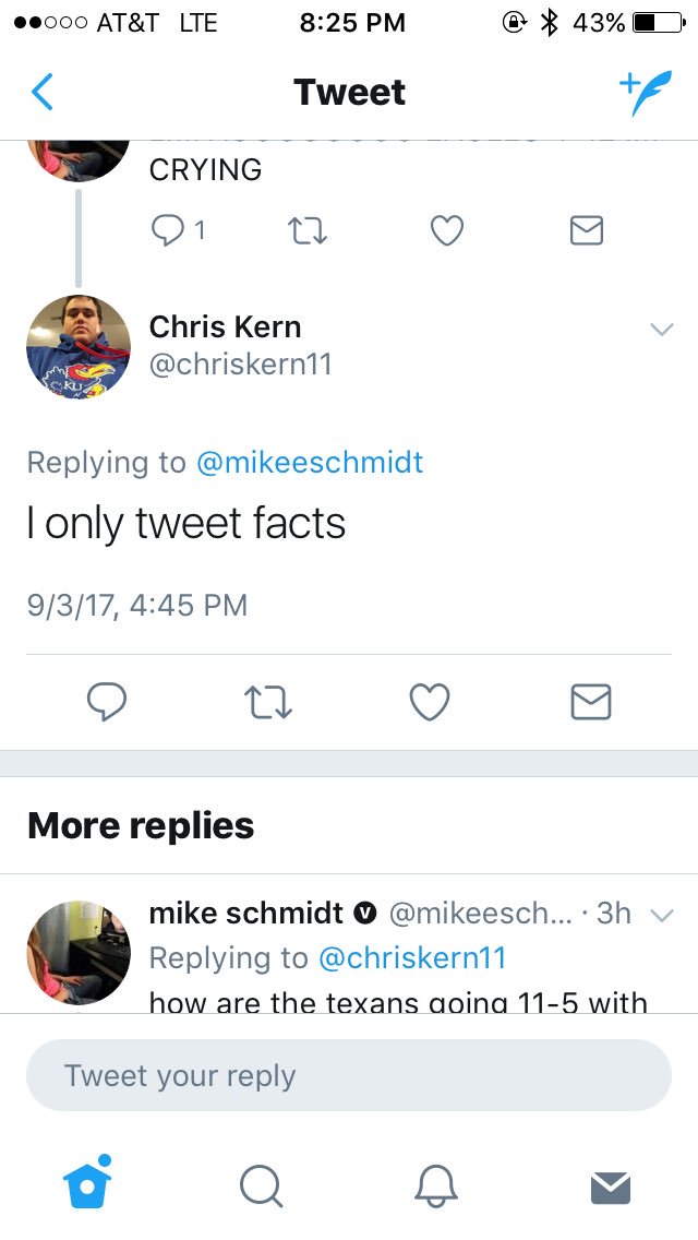 FakeKDUB's tweet photo. @chriskern11 L https://t.co/D9arOhEq6v