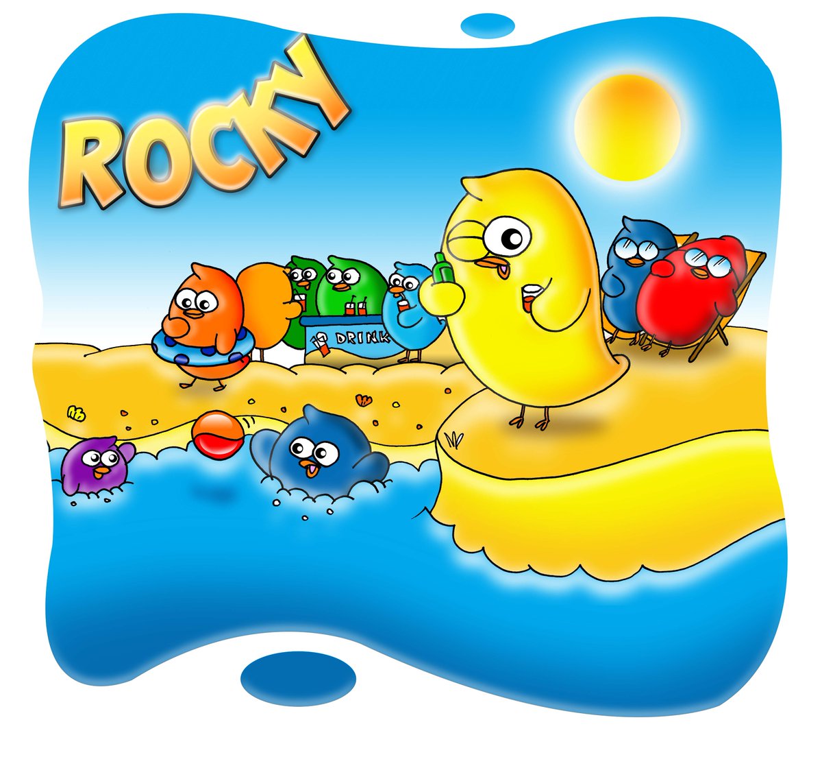 Summer is almost over, so let's party one more time with #Rockythebird #Summer !!