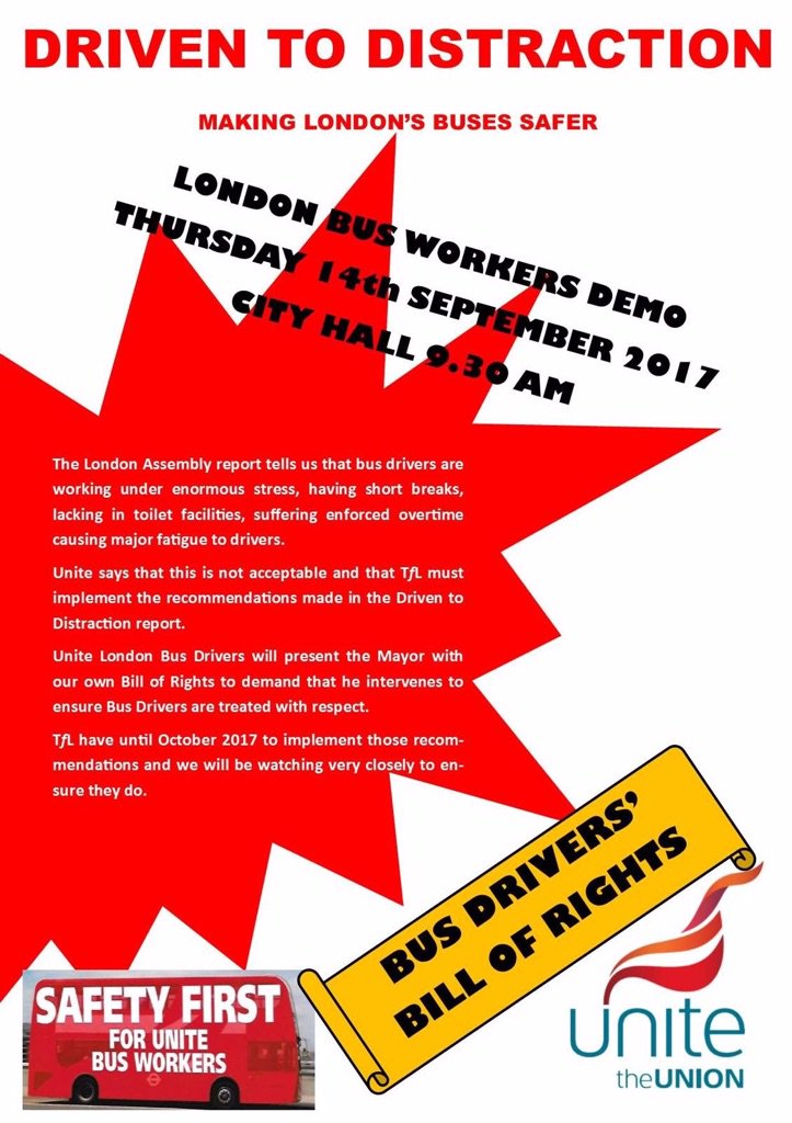 comadad's tweet photo. #LondonBusWatch @TfL Bus Drivers "Driven to Distraction?" NOT ANY MORE: They're #DrivenToProtest #BusSafety #FAIL https://t.co/hKHg6WDcBh https://t.co/tLc1TJDakh