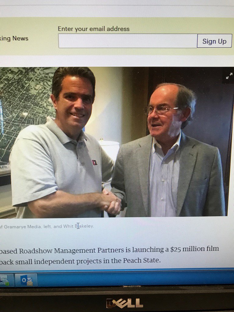 Whitb2's tweet image. Atlanta Business Chronicle featured RoadShow Equity Partners, first indie film fund in Georgia