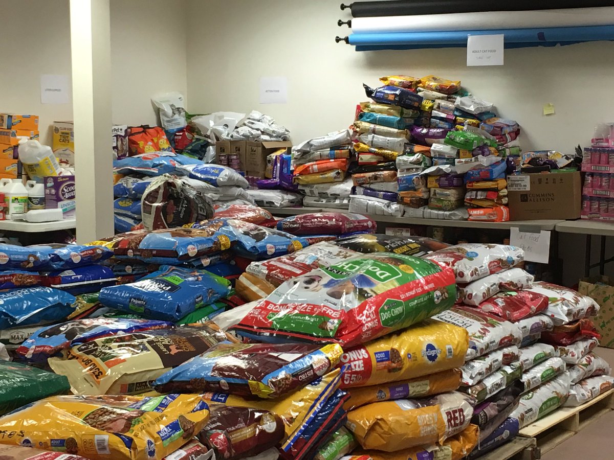 Look at the donations that have poured in to the <a href="/HoustonSPCA/">Houston SPCA</a>. They needed another warehouse to store even more food and supplies #khou11
