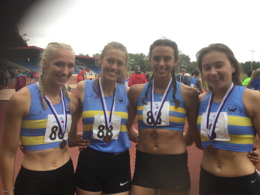 BucksSpeedDemon's tweet photo. WSEH U20 4 x 400m capture Bronze medals. https://t.co/IbHsp2R8gA