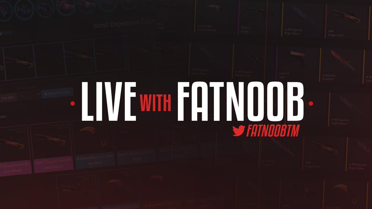 FatnoobTM's tweet photo. $20 GIVEAWAY!

To enter:

- Follow me &amp; @csgo_bounty 
- RT
- Be in stream: https://t.co/GJdfKWZ7aC https://t.co/Wy6iqsxqno