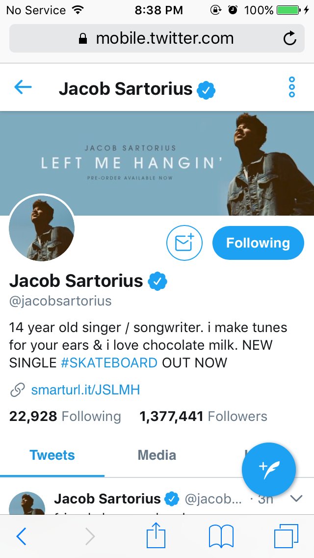 gray_sartorius's tweet photo. @jacobsartorius still waiting for that follow though..😫💞 I'm not gonna fight for it, I'll just wait and be grateful, bc I don't want fights. https://t.co/BQjEBzpKVl