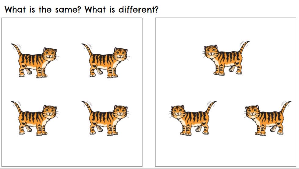 bstockus's tweet photo. Had fun making a few Kinder images to use with the Same/Different routine. Quantities to 5 and 10. #ElemMathChat https://t.co/k0KNPZL1ml https://t.co/y6ildAUNqm