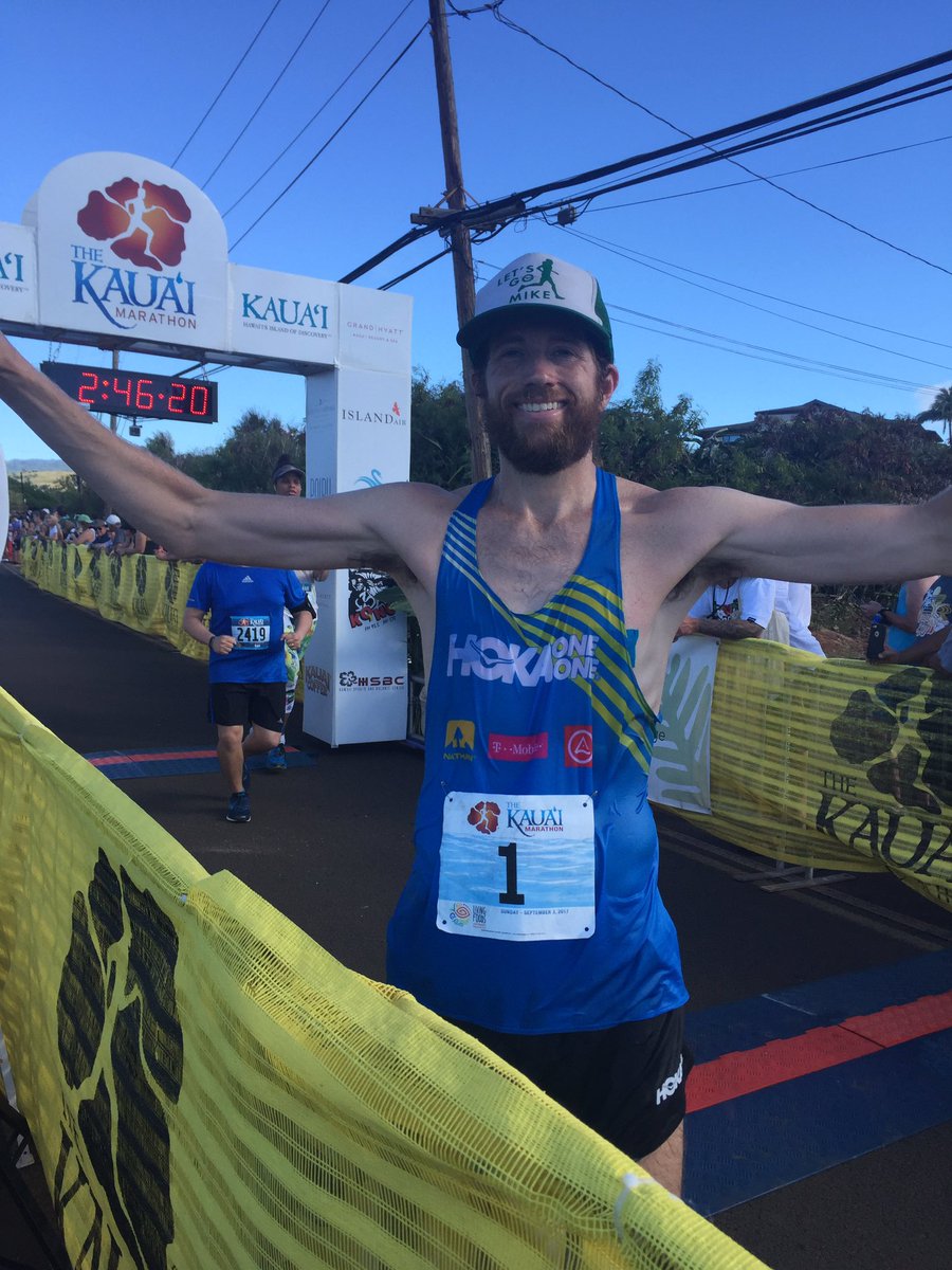 BartYasso's tweet image. Congrats to @mikewardian overall champion of the Kauai Marathon @KauaiMarathon @HOKAONEONE #KauaiMarathon