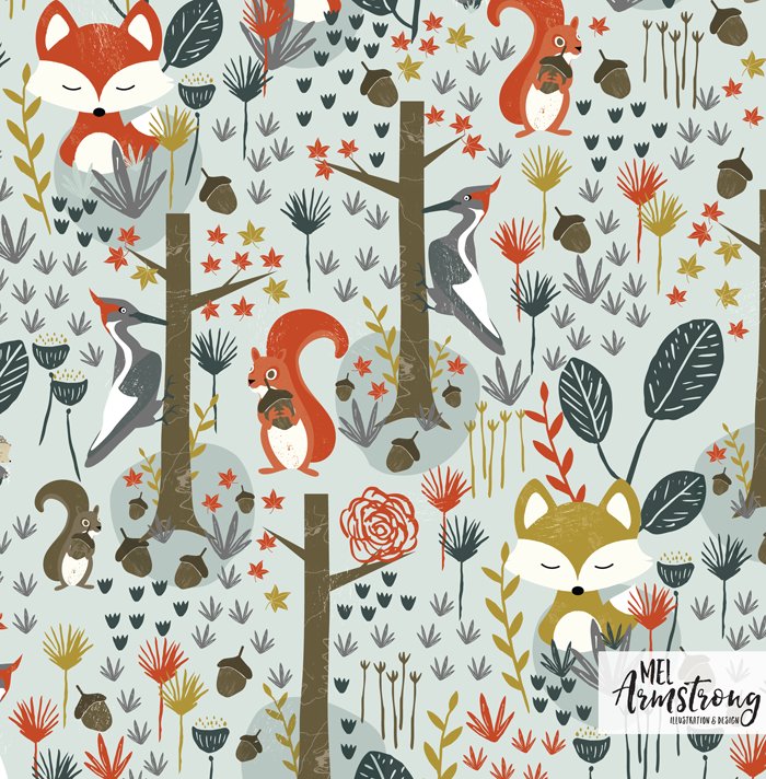 MelJArmstrong's tweet photo. A rustic woodland animal design for this weeks @Spoonflower  competition https://t.co/4YGGRgvZWd #spoonflower #woodland #pattern #rusticfall https://t.co/h2wcBQWUgU