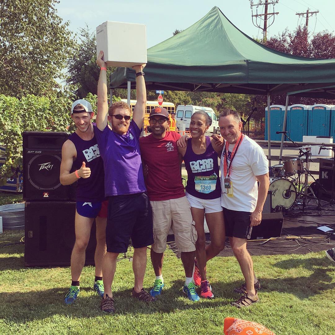 houstonbcrr's tweet photo. BCRR team takes 1st place in Team Competition in Oregon @winecountryhalf. Prize: wine! Congrats peeps! #HoustonStrong #BCRRrocks https://t.co/PTZRMpRDkS