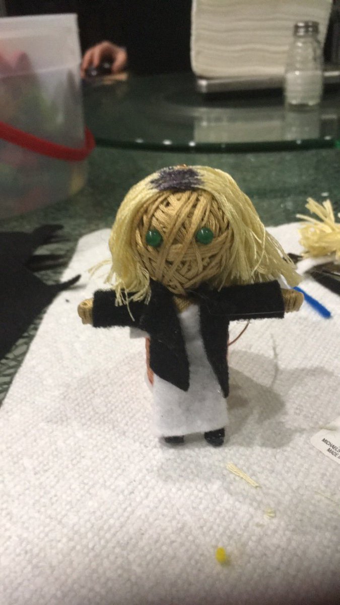 Alien_4_life's tweet photo. The hair was fun. Mostly cause I got to use a sharpie. #Tiffany #brideofchucky #stringdoll #stringdolls #crafter #childsplay #chucky https://t.co/rUqzwhWYDy