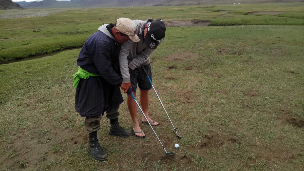 TheLongestHole's tweet photo. Incredible how sport bridges cultural gaps...a huge highlight of expedition has been sharing the game of golf with the people of Mongolia! https://t.co/Flh8VG4E7Y