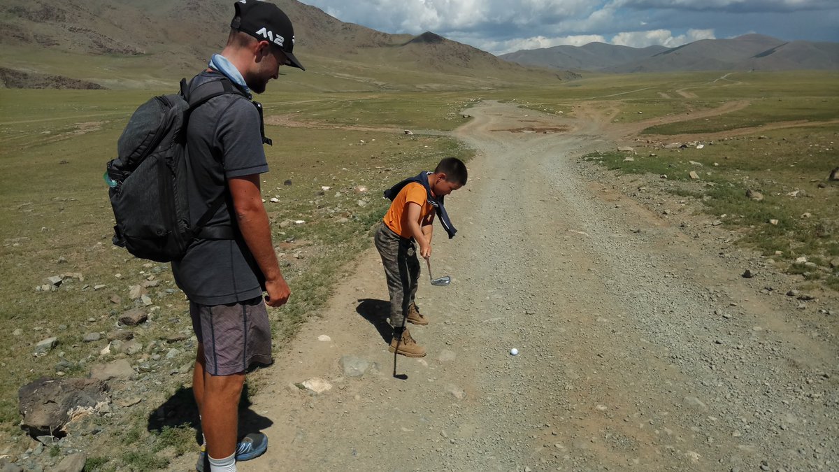 TheLongestHole's tweet photo. Incredible how sport bridges cultural gaps...a huge highlight of expedition has been sharing the game of golf with the people of Mongolia! https://t.co/Flh8VG4E7Y