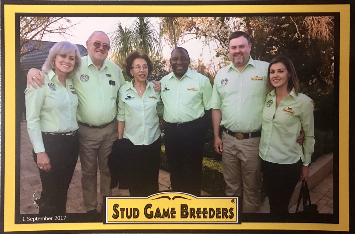 lhclaassen's tweet photo. Privilege to attend the #sgb2017 auction. We proud supporters of the #Ramaphosa team. Good luck for your presidential campaign Oom Cyril. https://t.co/S5FswZleyF