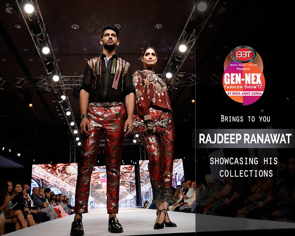 gennex2017's tweet photo. Gennex Fashion Show presents Rajdeep Ranawat presenting his splendid designs.
#gennex2017 #fashionshow #designer #rajdeepranawat https://t.co/xPbjIYgYr5