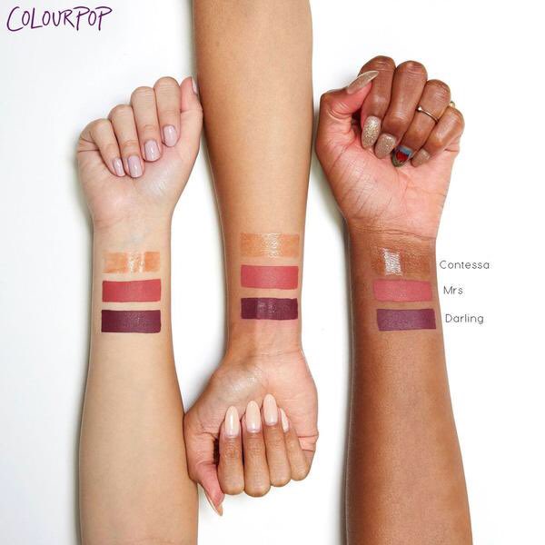 MakeupsIay's tweet photo. RT TO WIN: Karrueche x Colourpop Fem Rosa Lip Bundle, must be following me to win https://t.co/ffrp0wiifl