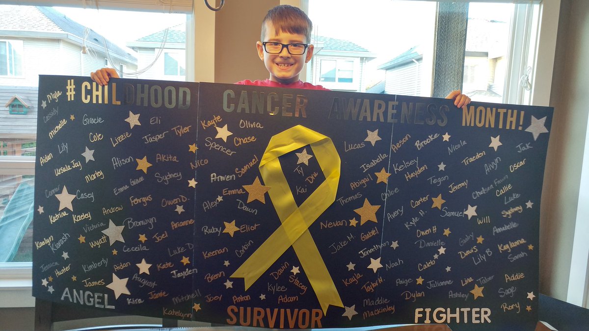 NevanCoburn's tweet photo. Raising awareness for Childhood cancer #childhoodcancerawarenessmonth. @BCChildrensHosp https://t.co/O9rC1RDrA2