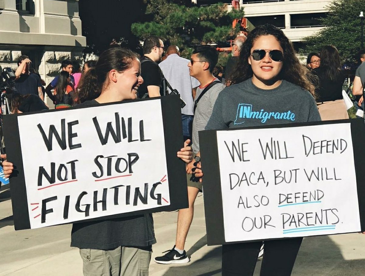 undocumedia's tweet photo. We will #DefendDACA by any and all means necessary! FOLLOW @undocumedia for the latest updates on #DACA and #immigration ✊🏾🦋 https://t.co/o6ydoyTj52