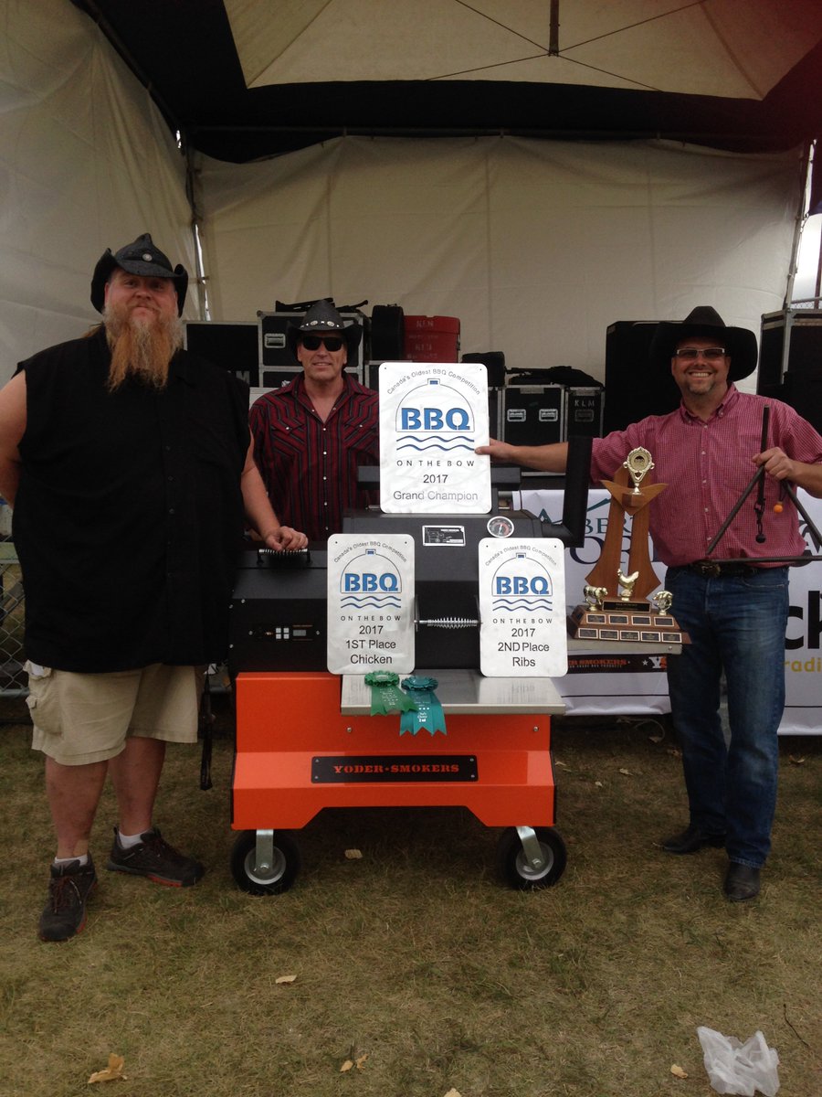 Huge thanks to <a href="/smokerbroker/">Smoker Broker</a> for sponsoring this great <a href="/yodersmokers/">Yoder Smokers</a> to the winners of the Alberta Cup!  Us!  #BBQ