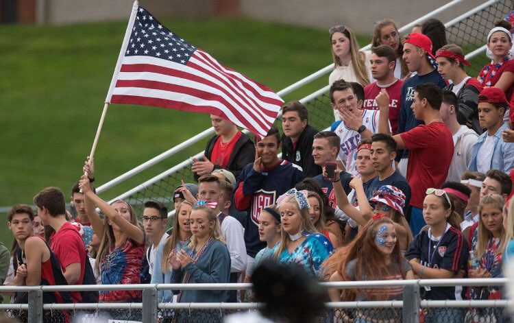 WTFBPanthers's tweet photo. A BIG SHOUT OUT TO ALL OUR WTFB FANS! Thank you for supporting! #panthers17🐾 #number1fans #🔴⚪️🔵Thx for the photo @HSGameOn @CourierTimes https://t.co/7eRO2Vz5pm