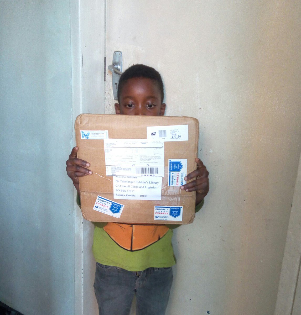 EDWebbWriter's tweet photo. @PriscillaWords has arrived in Zambia! Thanks to @MaiStorys for sharing these precious photos. My heart is full. #WordCollector #amreading https://t.co/wodwCYfP70