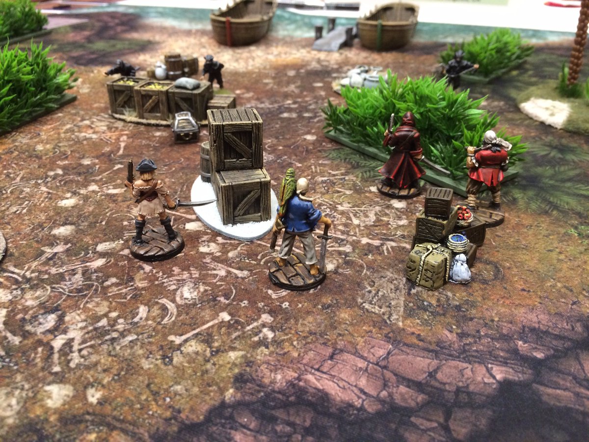TableTopDave's tweet image. A few more pics from Pirates Vs Ninjas at @strategicon.  Open Combat game system from @second_thunder
