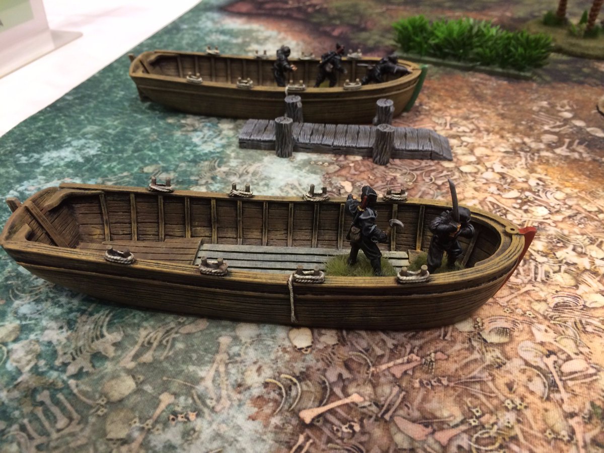 TableTopDave's tweet image. A few more pics from Pirates Vs Ninjas at @strategicon.  Open Combat game system from @second_thunder