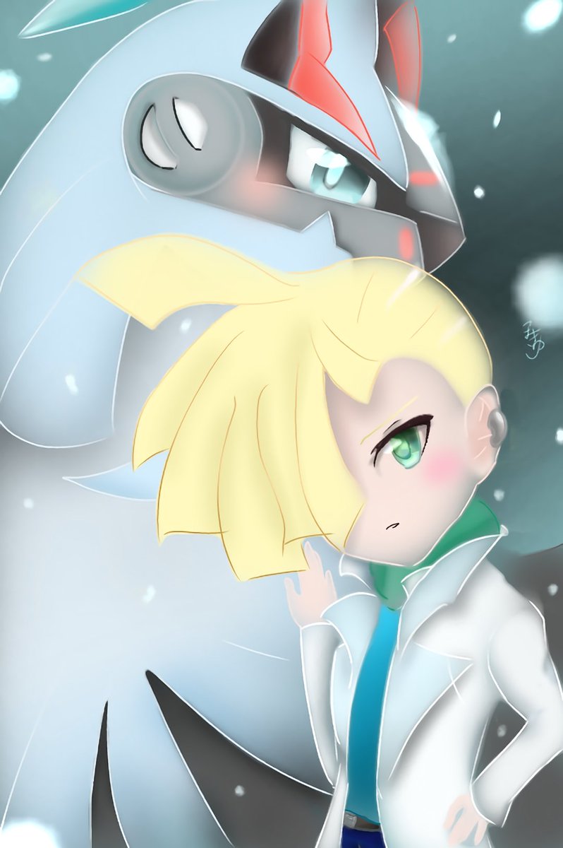 こよきゆ Twitterren ポケモン透過絵 グラジオとシルヴァディ 初雪