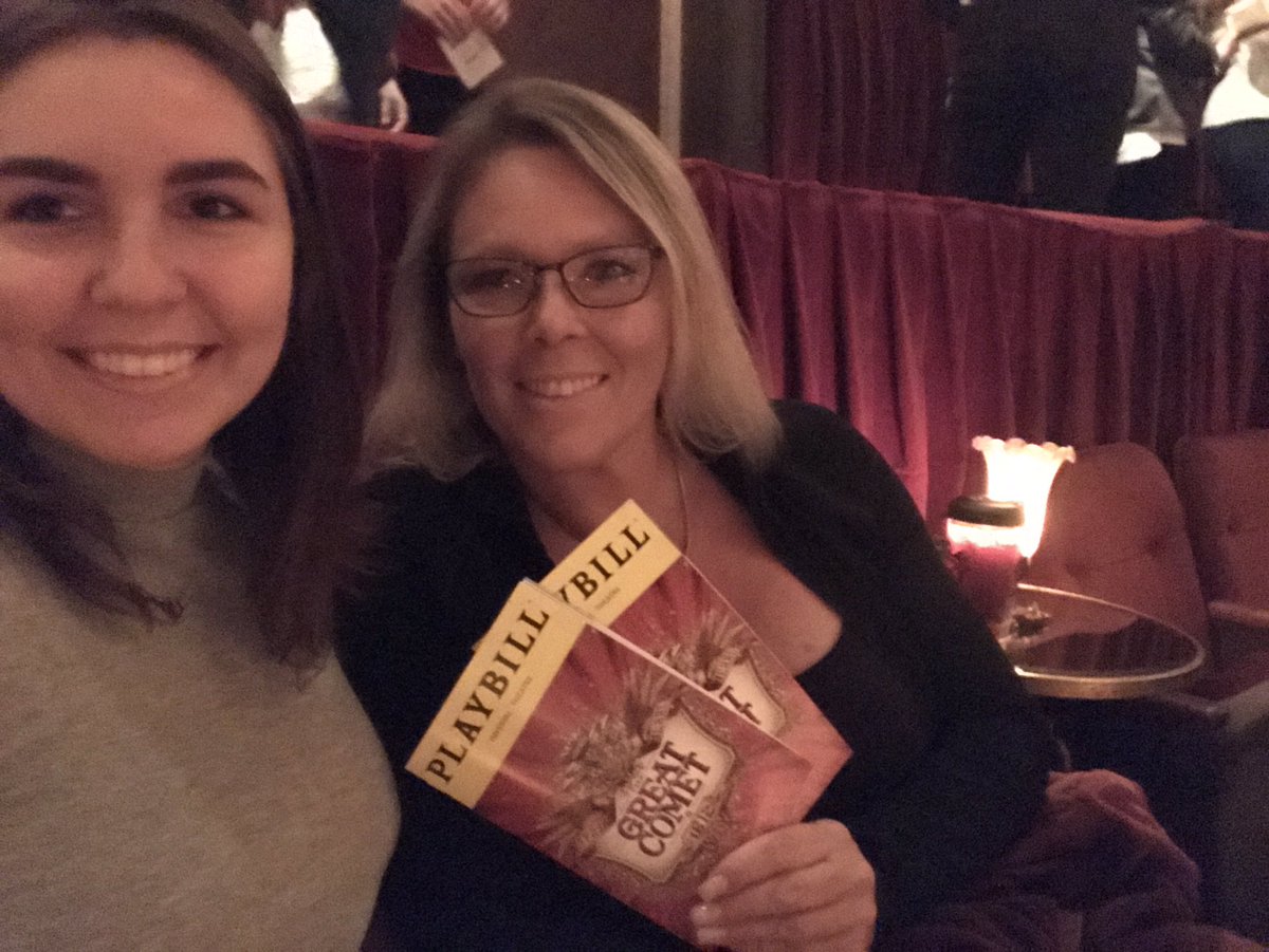 Wee_Lassy's tweet photo. Thank you for tonight#emotional #Broadway you are all the best #TheGreatComet https://t.co/H1AyC8Jlxt