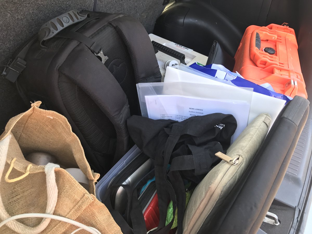 NewsJunkiesNT's tweet photo. Packed. Script - check. Camera - check. Ready to audition a fabulous cast for @NewsJunkiesNT @WeaveFilms https://t.co/wxbATDvChc