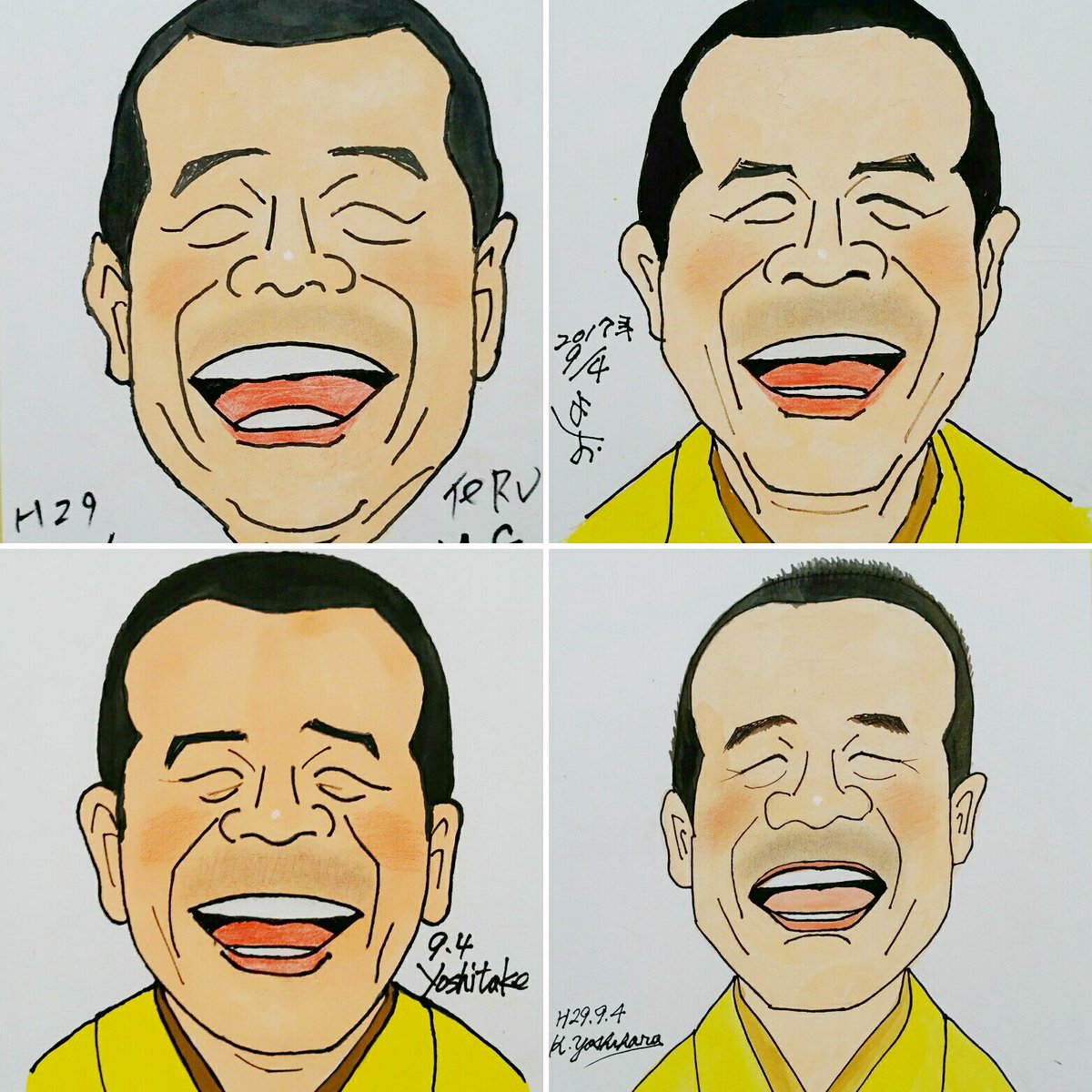 やまだみつる A Twitter 日報カルチャースクール似顔絵教室 生徒さん達の描き下ろし ただ今生徒さん募集しています 新潟日報カルチャースクール 似顔絵教室