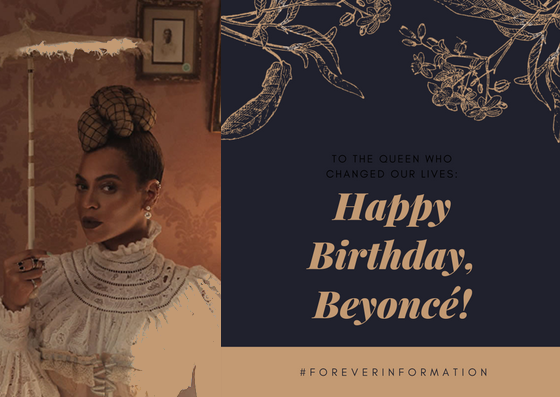 BeyLegion's tweet photo. To the greatest living entertainer &amp; inventor of all things good, The Queen. Happy 36th Birthday, Bey! 🎂🎁🎉

#HappyBeyDay #ForeverInFormation https://t.co/UJxkOZIZxr