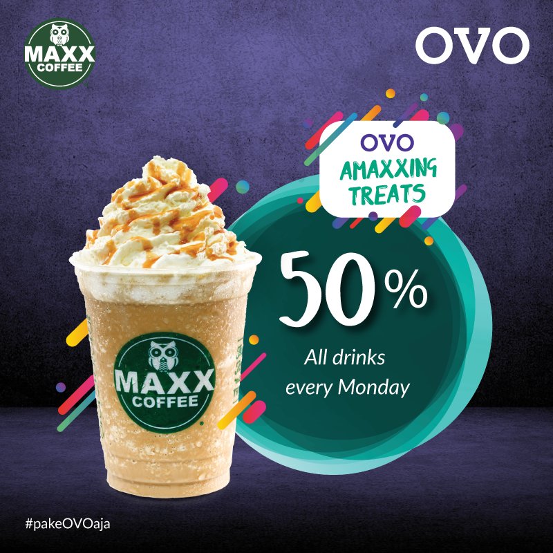 ovo_id's tweet photo. Nikmati berbagai penawaran menarik dari @maxxcoffeeID! Top up #OVOCash kamu dan dapatkan keuntungannya. https://t.co/Z7fb2mG7xs #pakeOVOaja https://t.co/wdV25HVZII