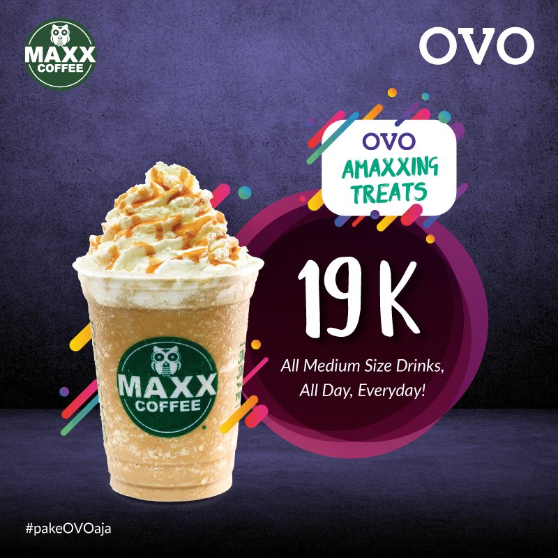ovo_id's tweet photo. Nikmati berbagai penawaran menarik dari @maxxcoffeeID! Top up #OVOCash kamu dan dapatkan keuntungannya. https://t.co/Z7fb2mG7xs #pakeOVOaja https://t.co/wdV25HVZII