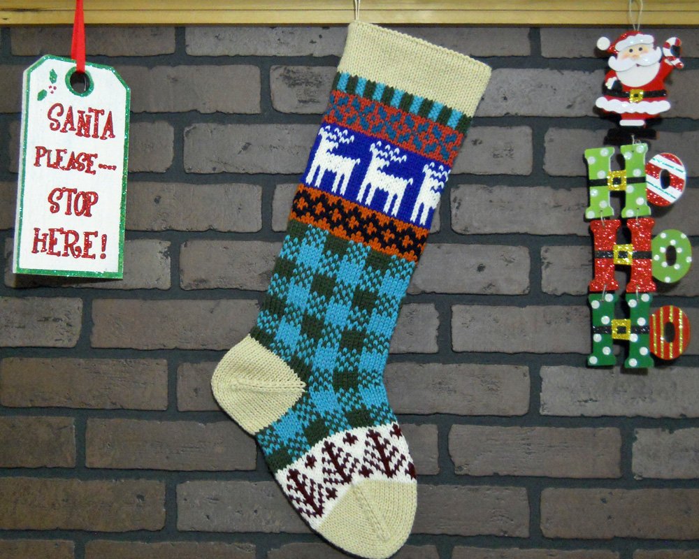 custombearhugs's tweet photo. Plaid Hand Knit Christmas Stocking - https://t.co/E6O7qLLW3f  #Plaid #HandKnit #ChristmasStocking #CustomBearHugs #Reindeer https://t.co/PhGeFKPHwm