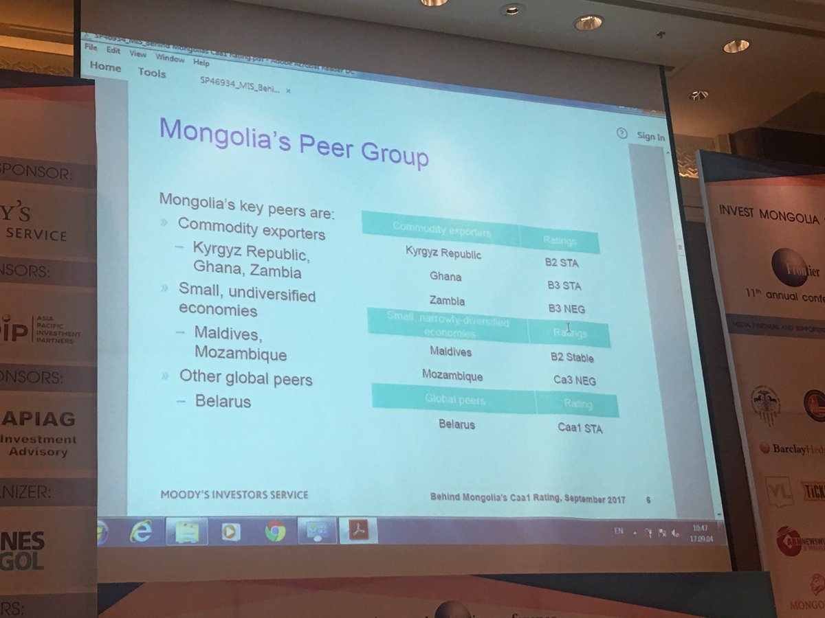aviraa's tweet photo. Манай улстай ойролцоо зээлжих зэрэглэлтэй улсууд #Moody's #InvestMongolia ##CAA1 https://t.co/UF90FR51YL